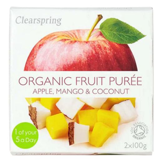 Clearspring Organic Apple Mango Coconut Puree- (2X100Gr)