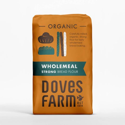Doves Farm Organic Strong 100% Wholemeal Bread Flour  - 1.5Kg