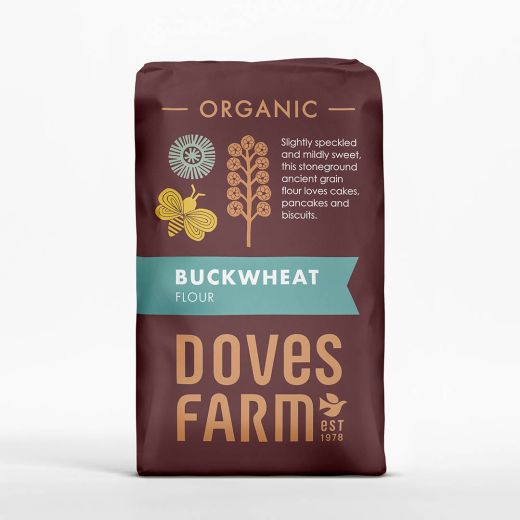 Doves Farm Organic Wholemeal Buckwheat Flour - 1Kg