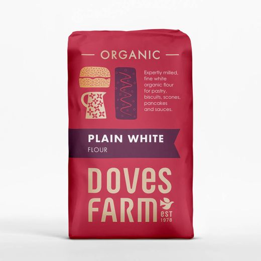 Doves Organic Plain White Flour (Stoneground) - 1Kg