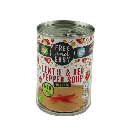 Free & Easy Organic Lentil & Red Pepper Soup - 400Gr