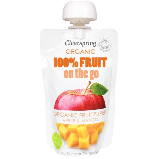 Clearspring Organic 100% Fruit On The Go Apple&Mango - 120Gr 