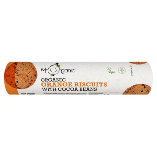 Mr Organic Orange Biscuits With Cocoa Beans - 250Gr
