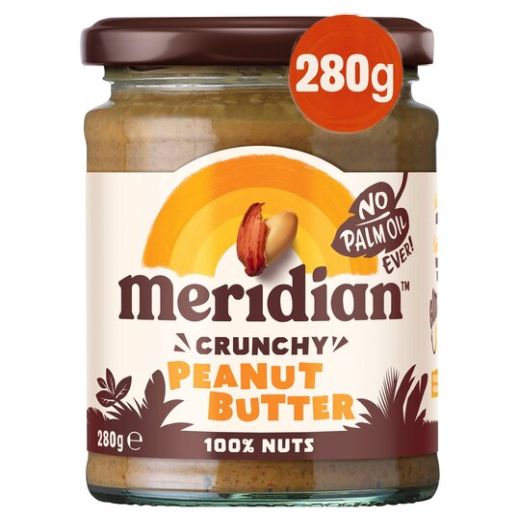 Meridian Peanut Butter Crunchy 100% Nuts - 280Gr