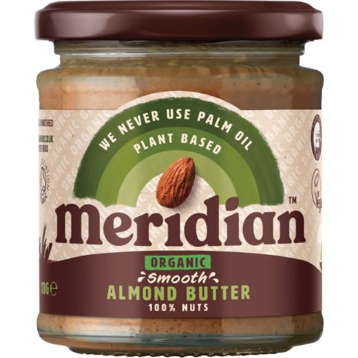 Meridian Organic Almond Butter Smooth %100 Nuts  - 170Gr