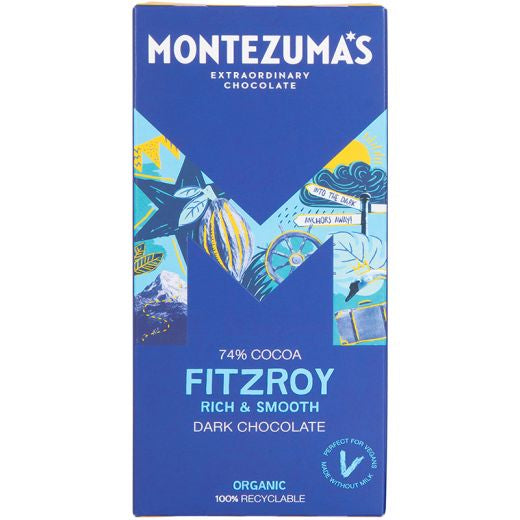 Montezuma's Fitzroy Org Dark Chocolate Bar 90G %72 Cacao - 90Gr