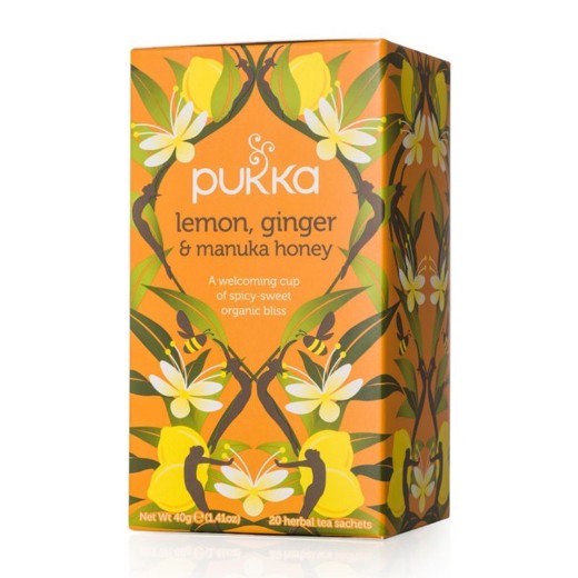 Pukka Lemon & Ginger +Manuka Tea - 20 Bags