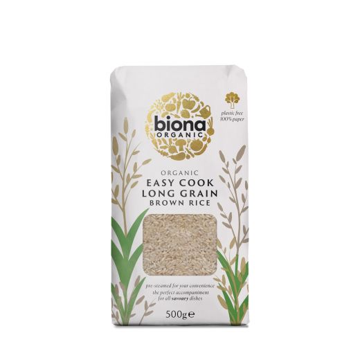 Biona Organic Easy Cook Long Grain Brown Rice - 500Gr