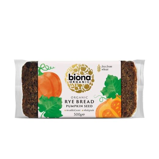 Biona Organic Rye Bread Pumpkin Seed  - 500Gr