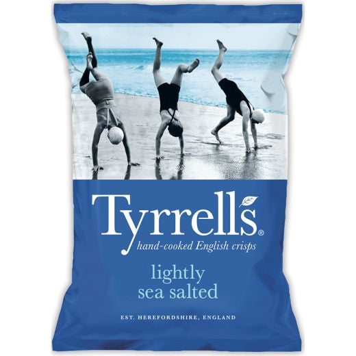 Tyrrells Lightly Sea Salted Potato Chips - 150Gr