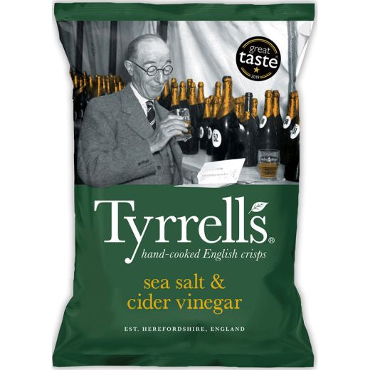 Tyrrells Potato Chips Cider Vinegar & Sea Salt - 150Gr