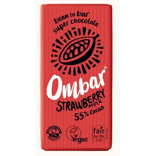 Ombar Strawberry Mylk Chocolate Bar - 35Gr