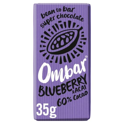 Ombar Blueberry & Acai Chocolate Bar - 35Gr