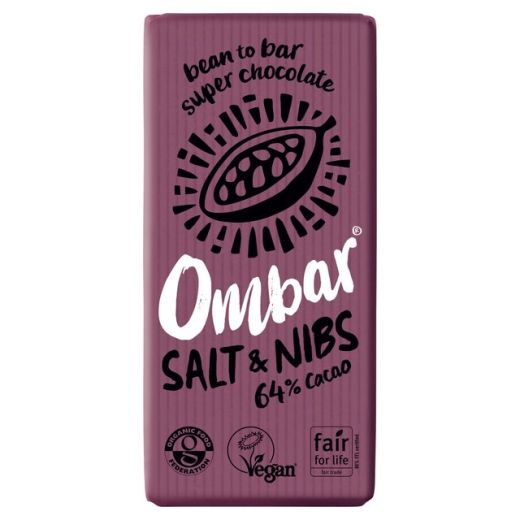 Ombar Salt & Nibs Chocolate Bar - 70Gr