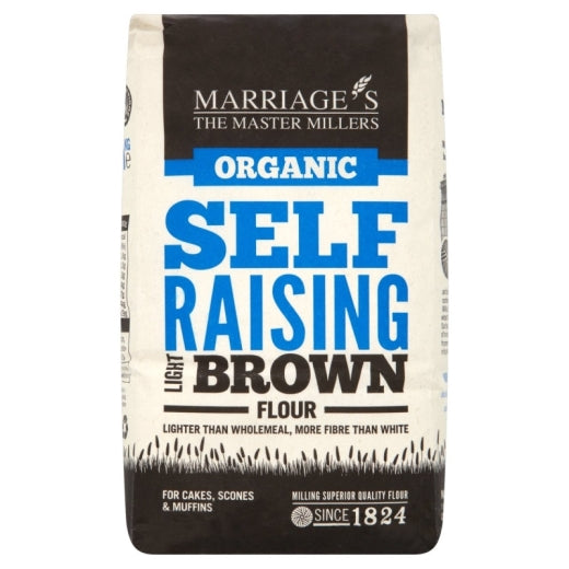Marriage's Organic Light Brown Self Raising Flour - 1KG
