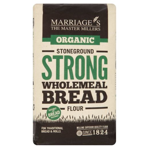 Marriage'S Organic Strong Stoneground Wholemeal Bread Flour - 1Kg